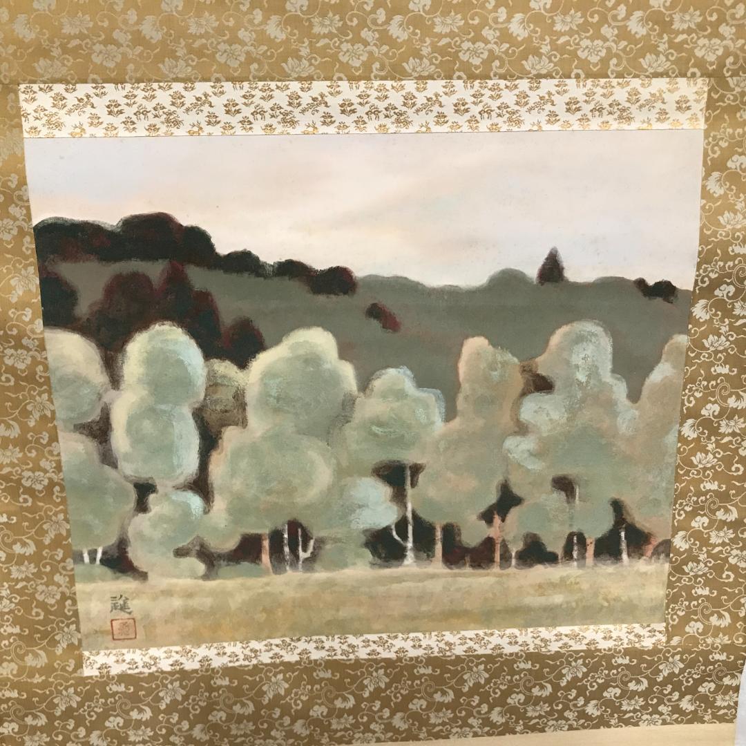 掛け軸　進画　共箱