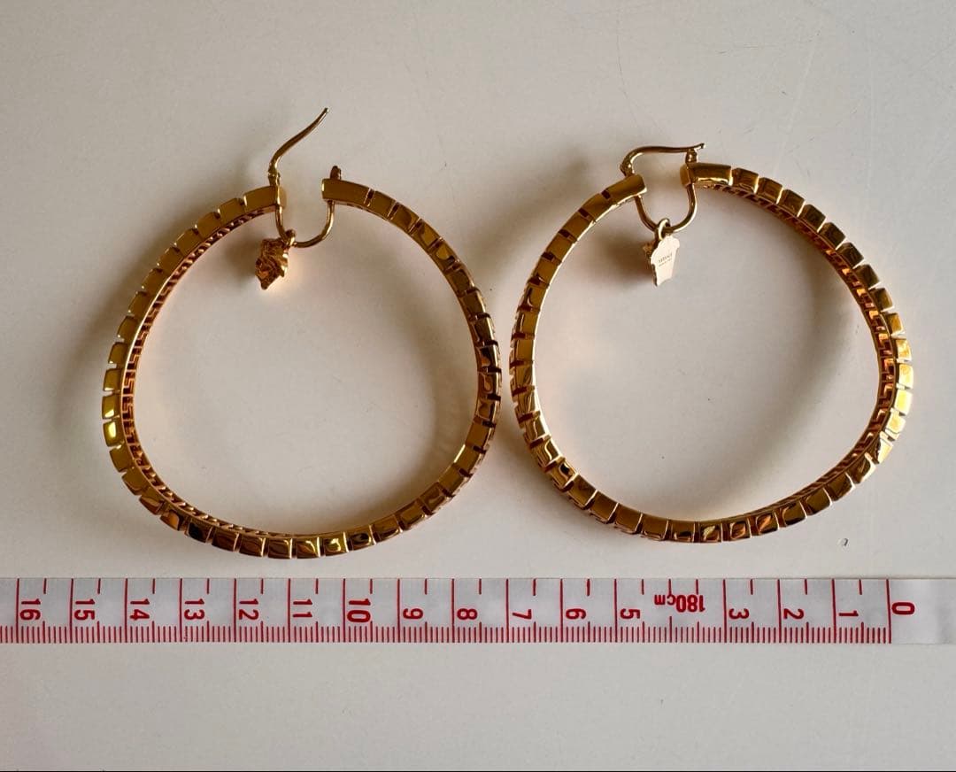 【美品】Versace ゴールド　フープピアス グレカ　メデューサ