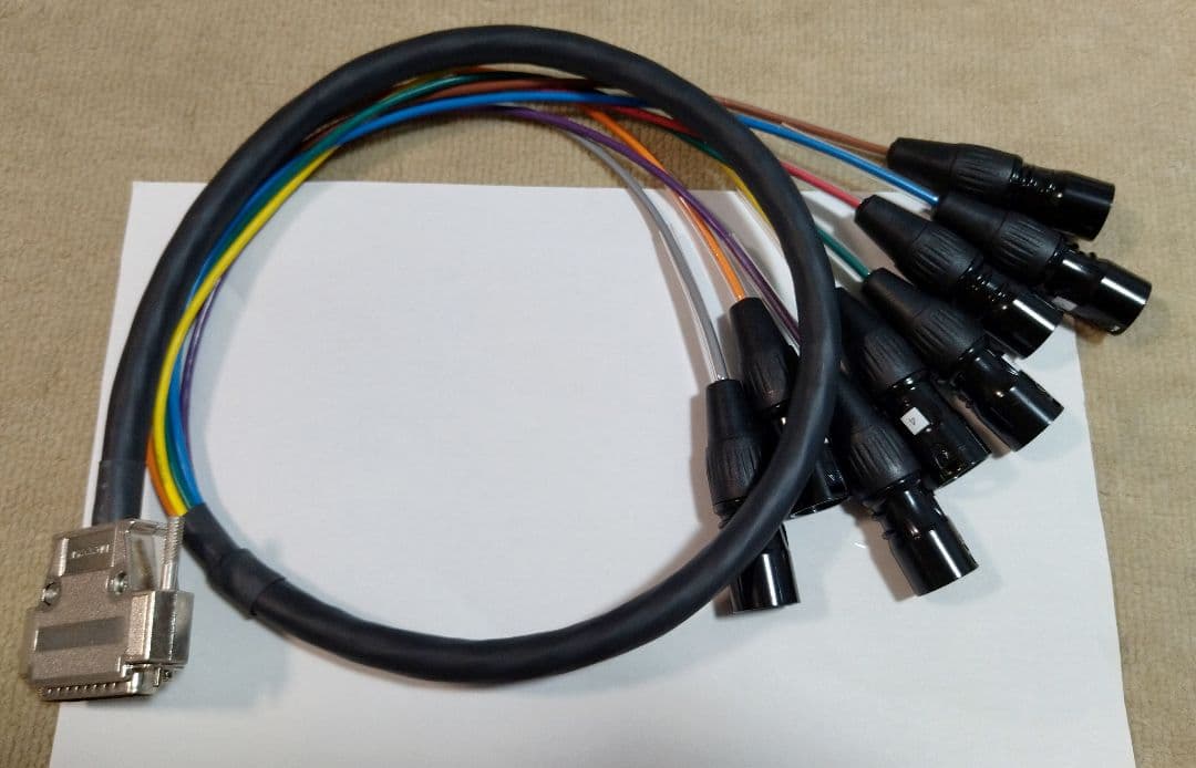 BELDEN 1512C ベルデン D-Sub25→XLRコネクター オス 1m