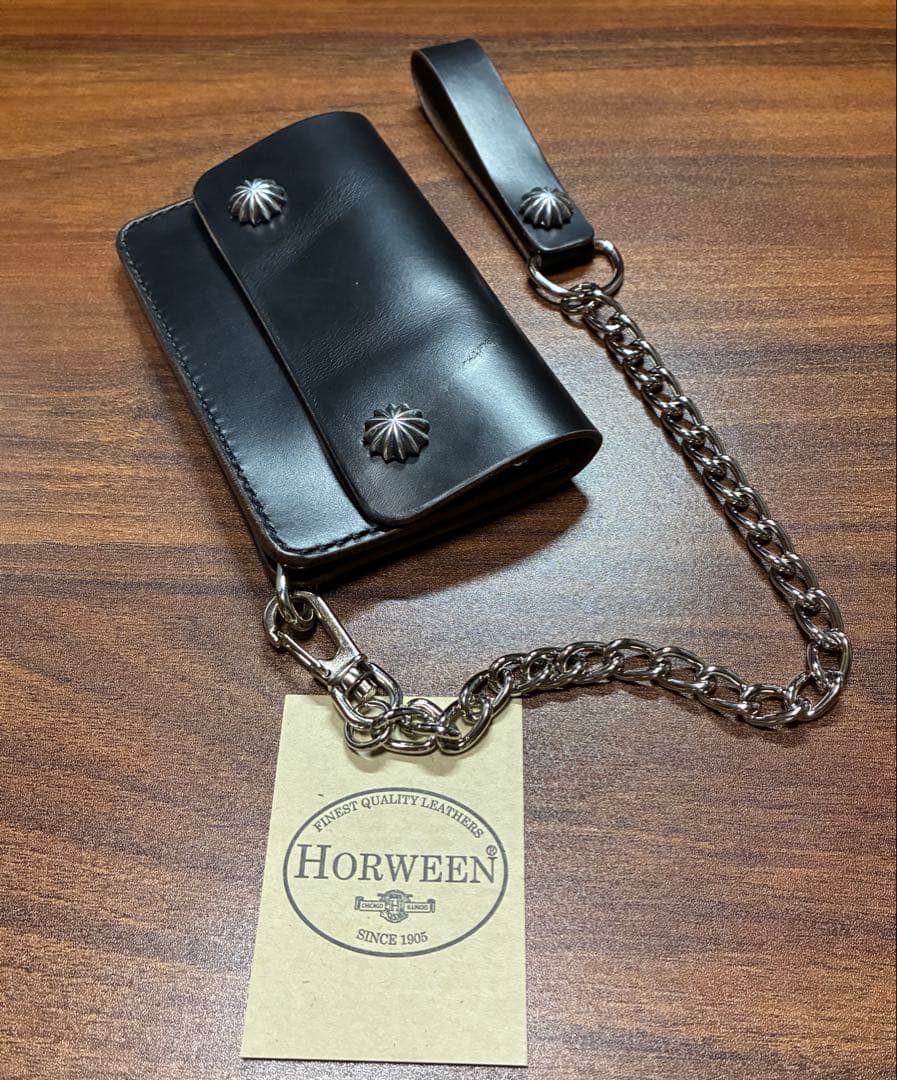 本革牛革コンパクトトラッカーウォレット