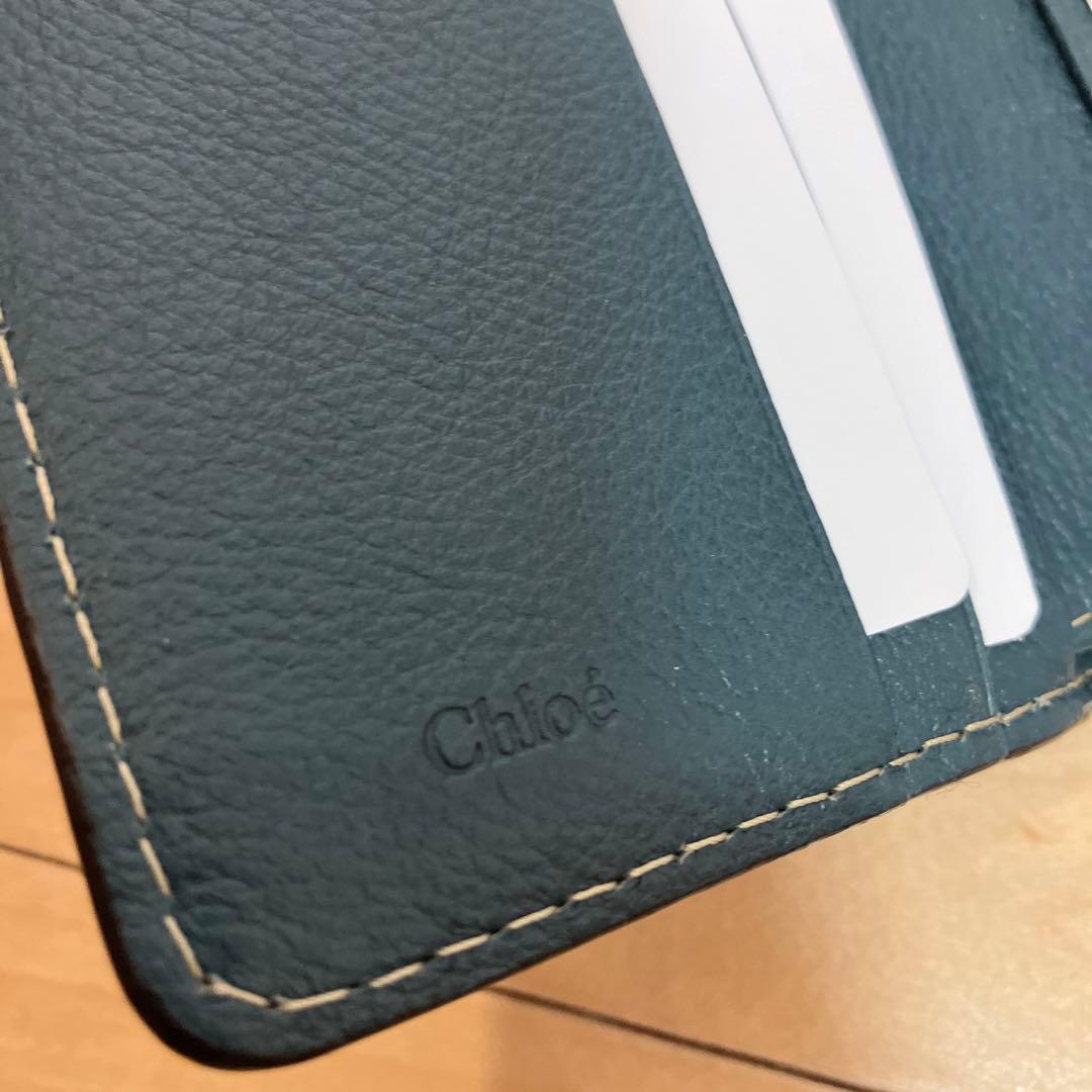 新品　クロエ　Chloe三つ折り財布　グリーン