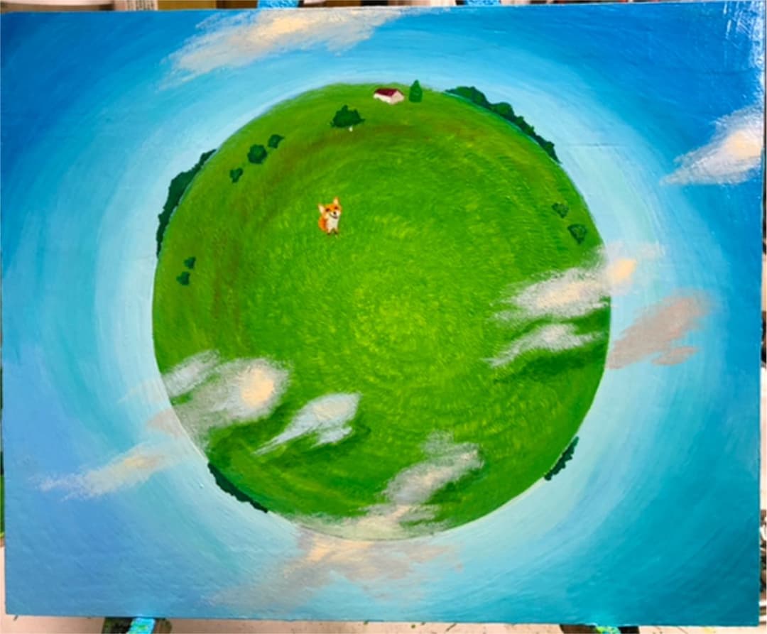 美しい故郷　F3 可愛いきつね