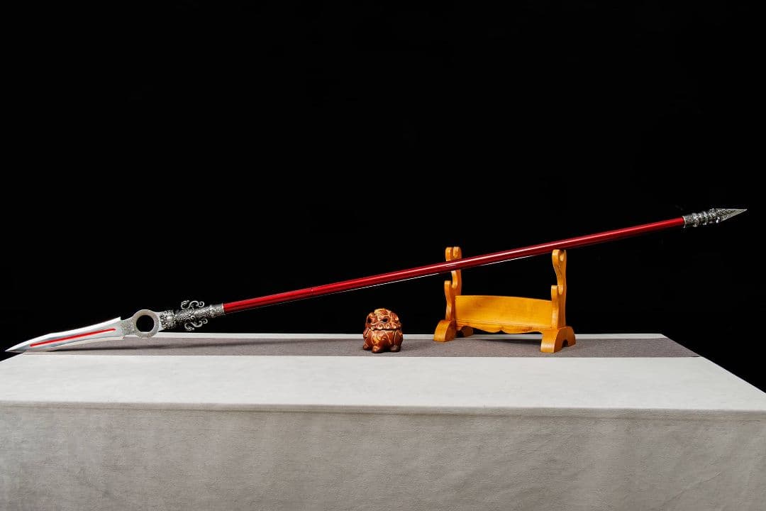 【赤天突起】古兵器 武具 手鍛造打 武蔵 銃 槍 鑑賞用 贈り物 武士道