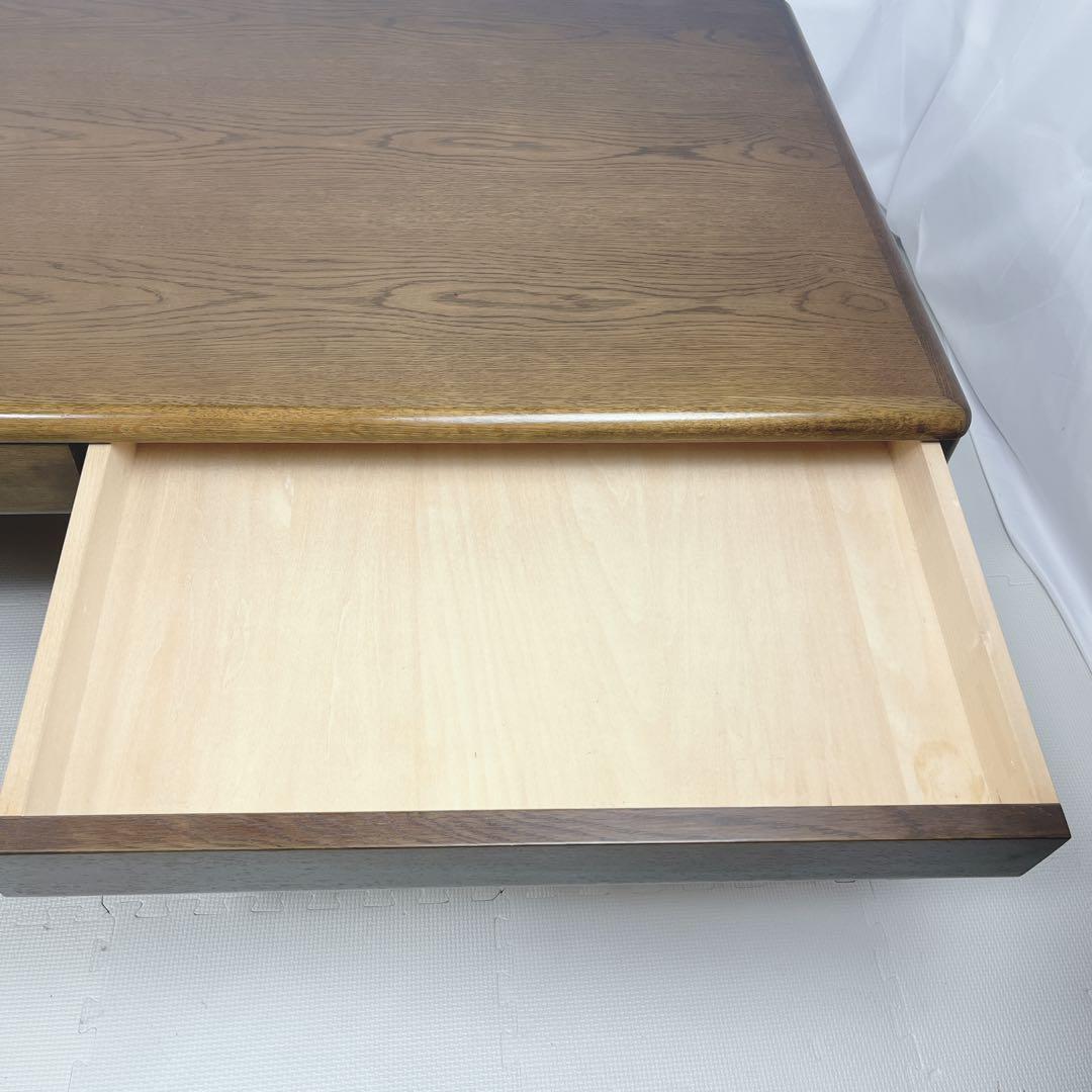 カリモク 引き出し付き 木製ダイニングテーブル ローテーブル ビンテージ