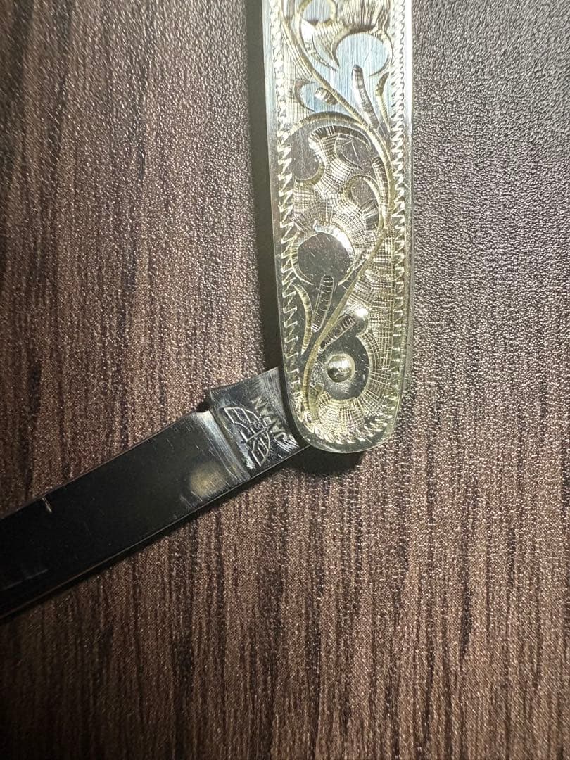 藤本保広工房 #21 純銀製ペーパーナイフ Fウィング刻印 桐箱付