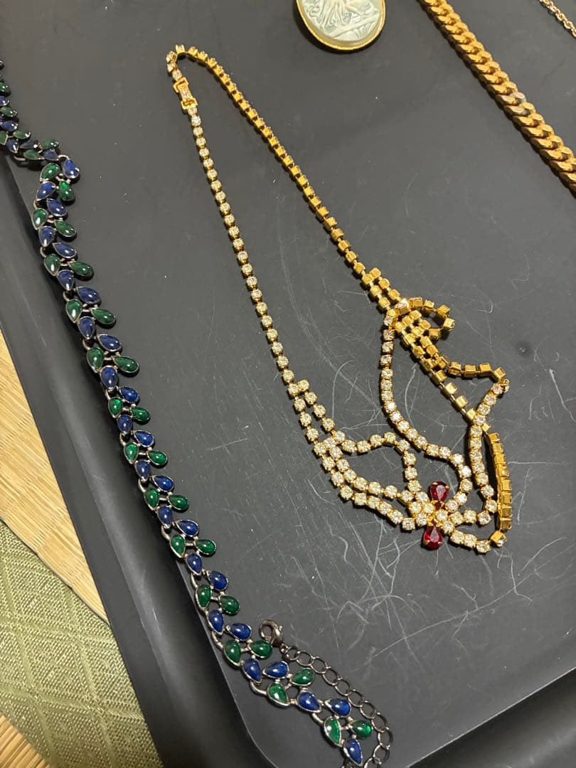 遺品整理　ネックレス　ゴールド　喜平　カメオ　指輪　ピアス　シルバー　28点