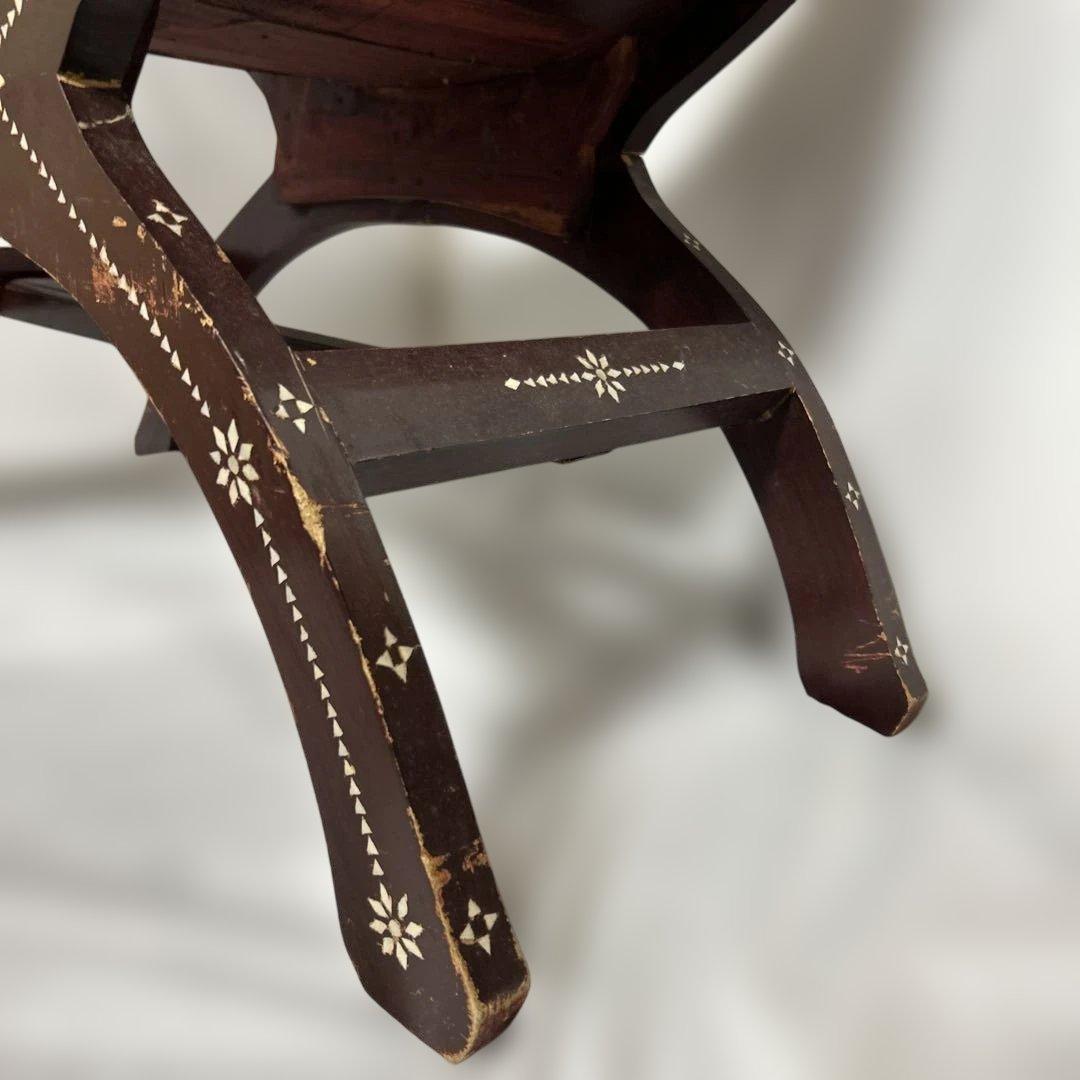 カルティニベンチ　クラブチェア　螺鈿　ロビーチェア　木製椅子