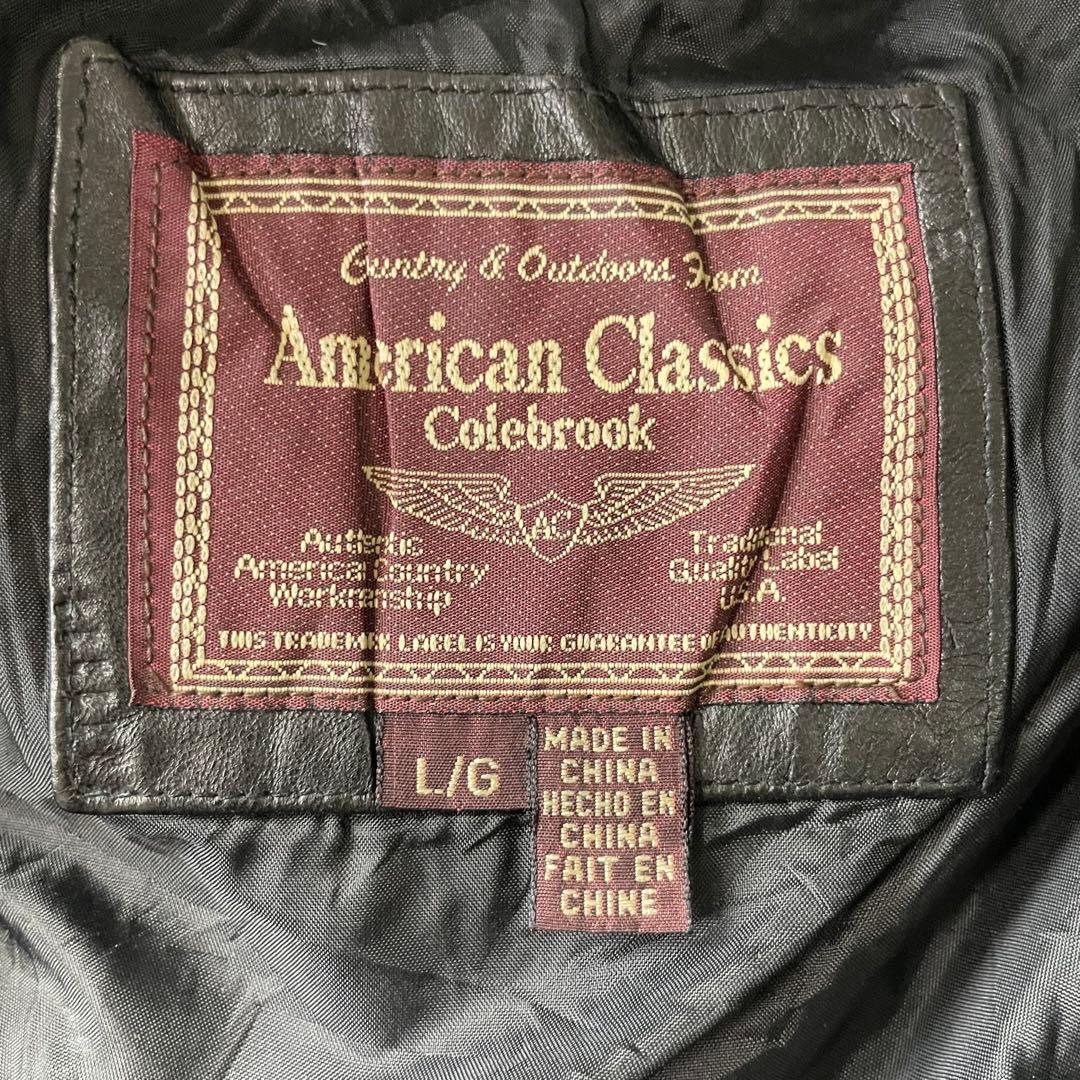 vintage 本革 American オールドレザージャケット ブラック L