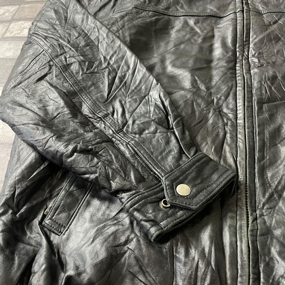 vintage 本革 American オールドレザージャケット ブラック L