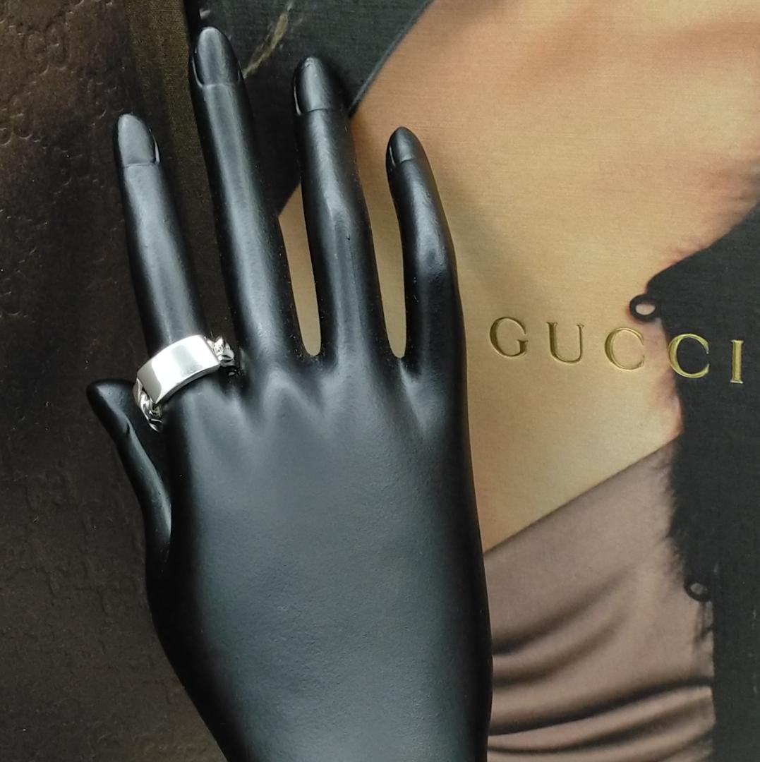 ◆SALE◆【GUCCI】プレート　喜平　チェーン　リング　１７号　1875