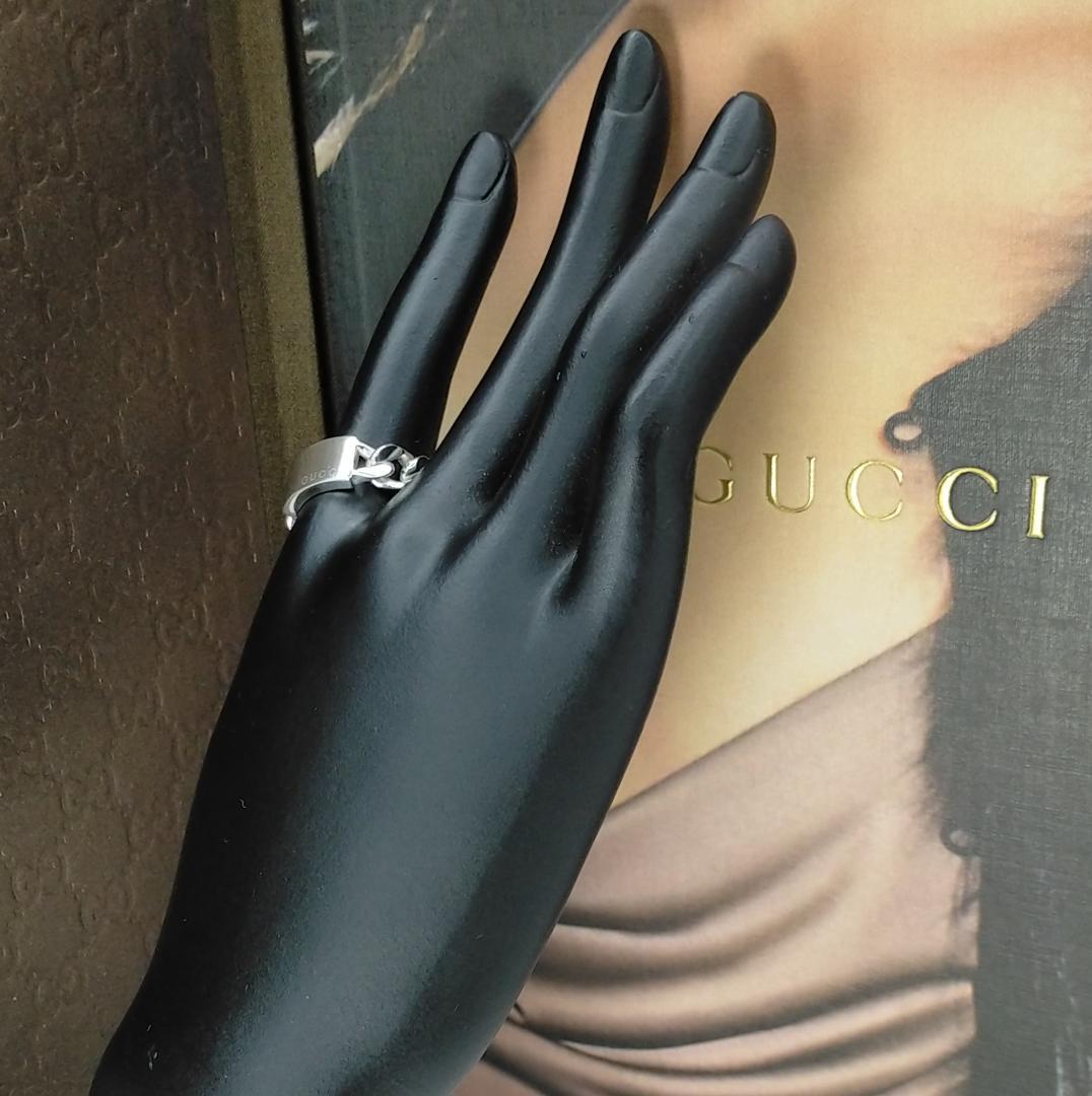 ◆SALE◆【GUCCI】プレート　喜平　チェーン　リング　１７号　1875