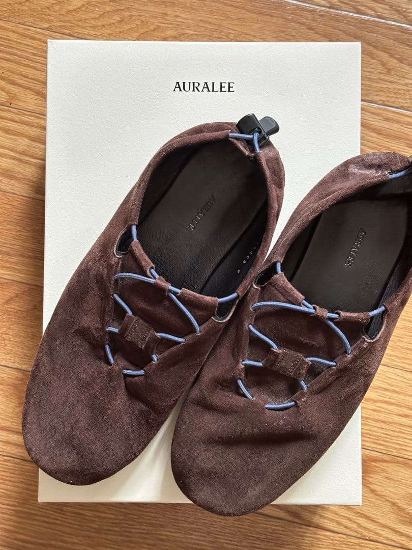 AURALEE スエードコードシューズ