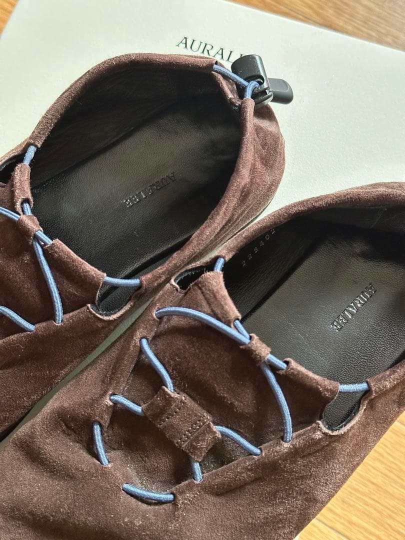 AURALEE スエードコードシューズ