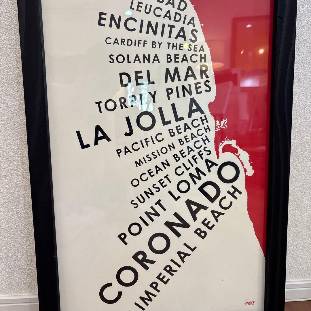 【セット商品】Orange&Parkアート（額あり）&カリフォルニアサインアート