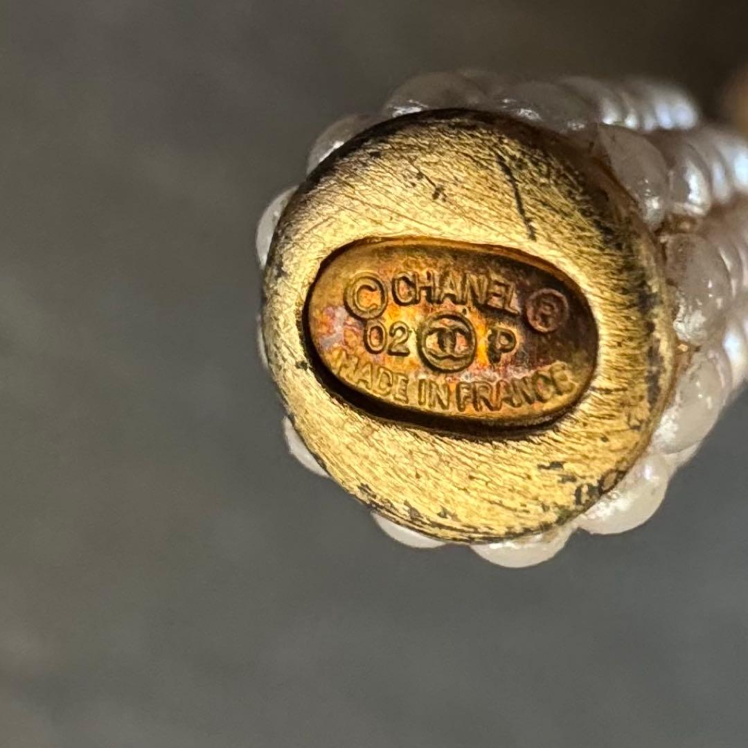 CHANEL シャネル 02P ハート パール ゴールド ピンブローチ