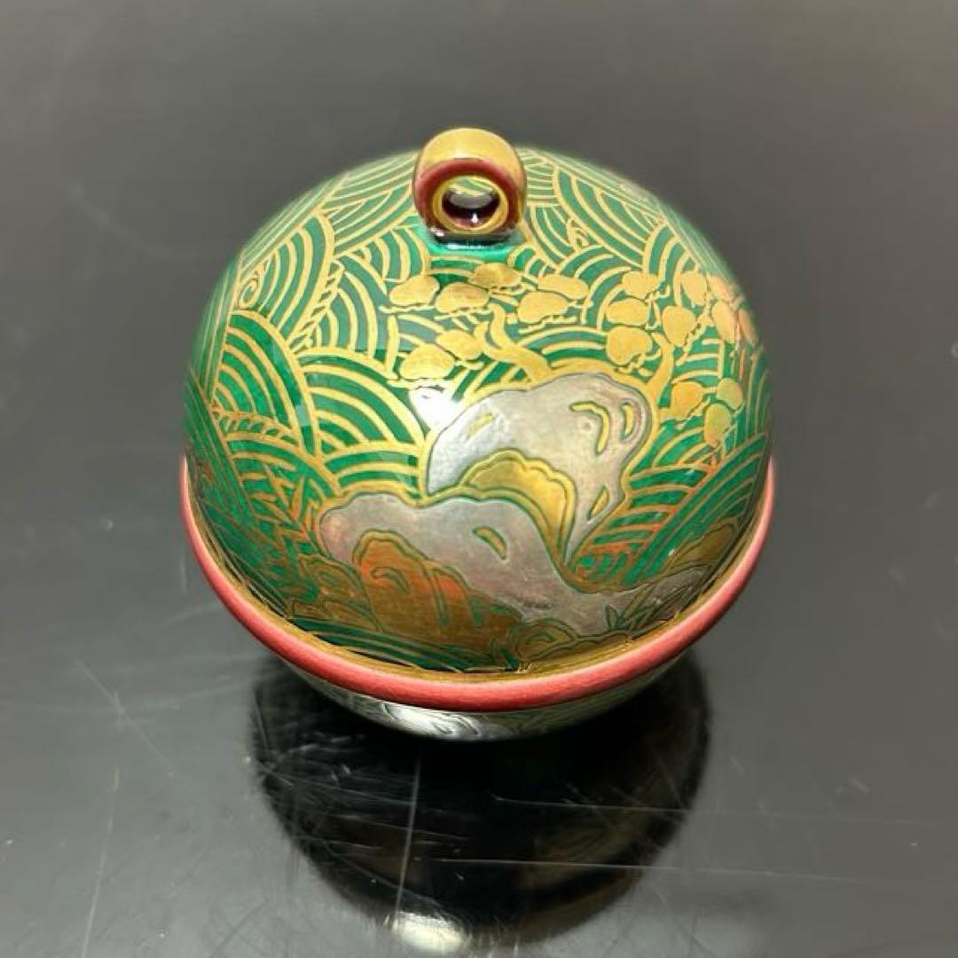 翠嵐　青交趾鈴香合　茶道具懐石茶箱鵬雲斎坐忘斎淡々斎即中斎七事式而妙斎水指棗茶碗