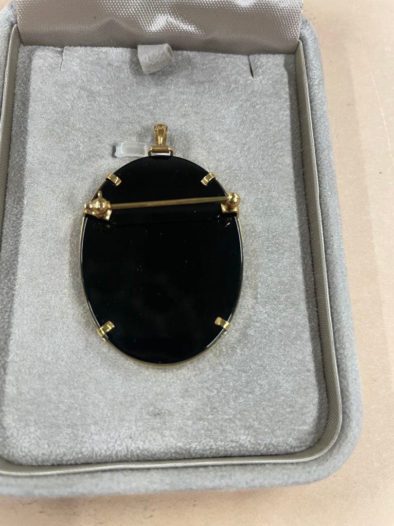 K18 メノオカメオ　 ペンダントトップ