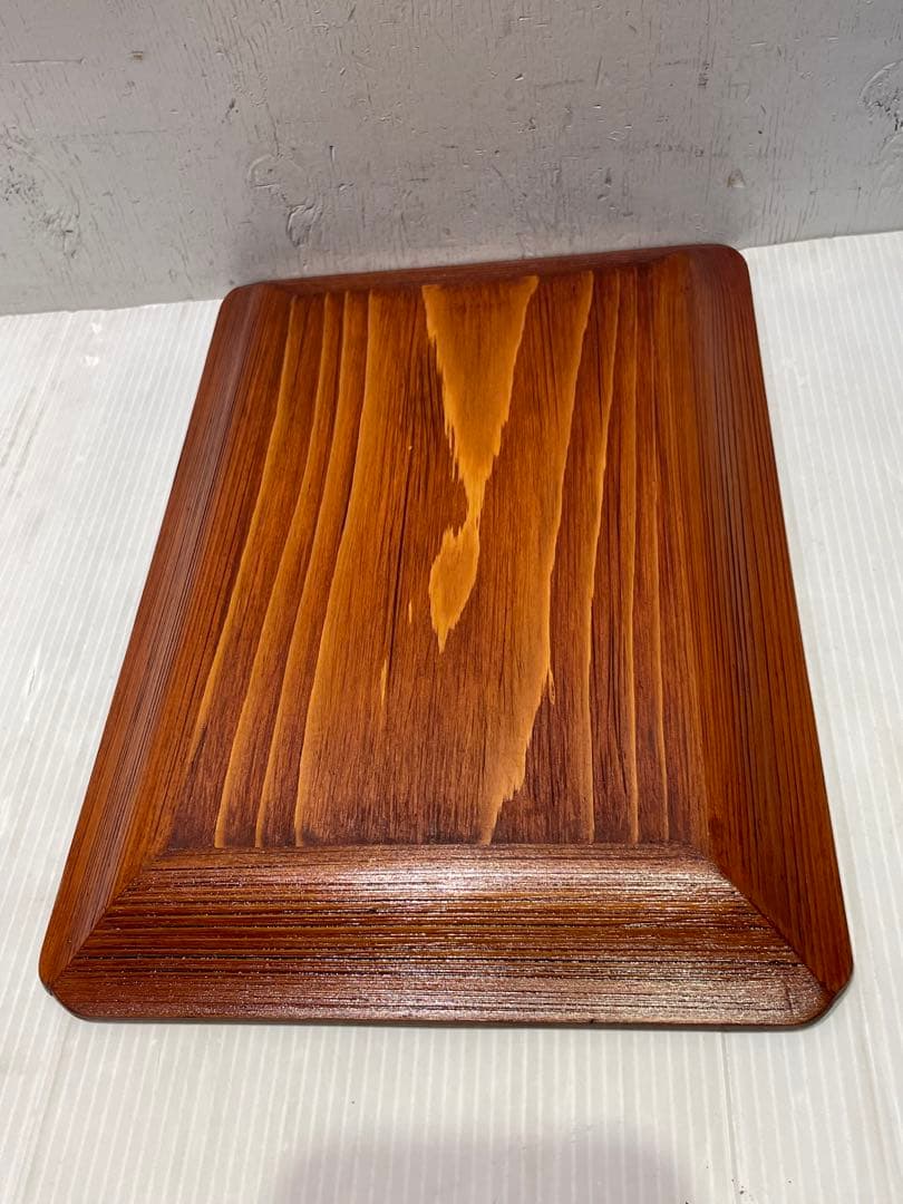 すり漆　茶杓茶入飾盆　壱組　2点セット　大　小