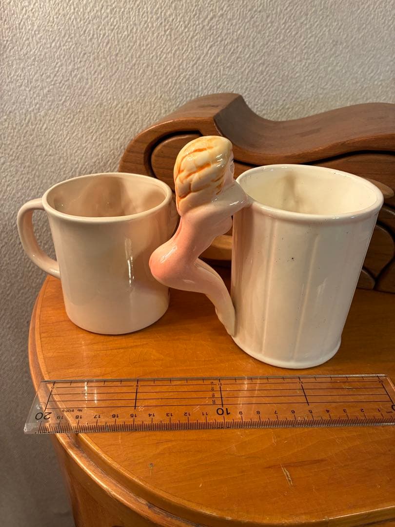 ビンテージ50s ピンナップ　マグカップ　ヌード　セクシー　グラビア　レトロ