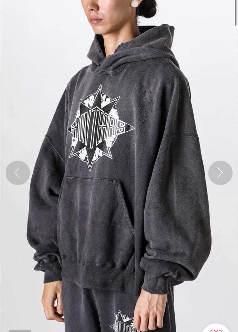 セントマイケル　デニムティアーズ　パーカー　L