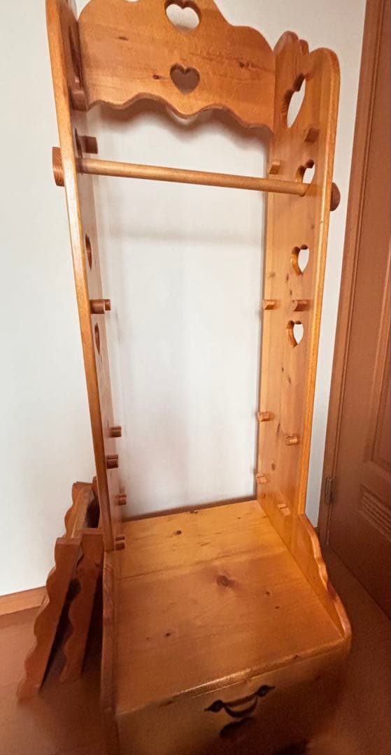 ＊キッズ用ハンガーラック＊カントリー家具＊ハンドメイド木工＊入園準備に＊