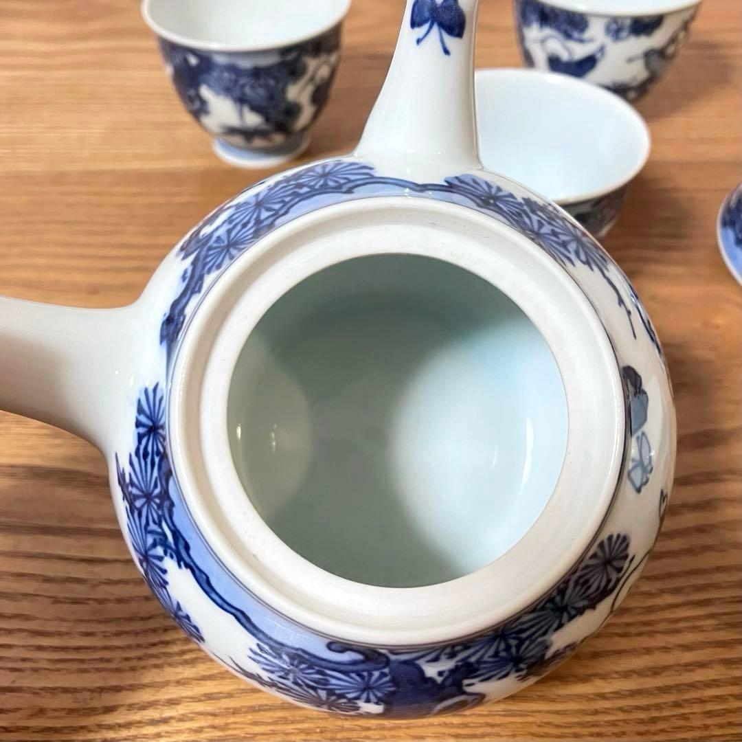 平安京泉 清水焼 染付 煎茶器揃 茶器揃