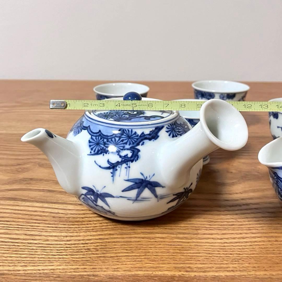 平安京泉 清水焼 染付 煎茶器揃 茶器揃