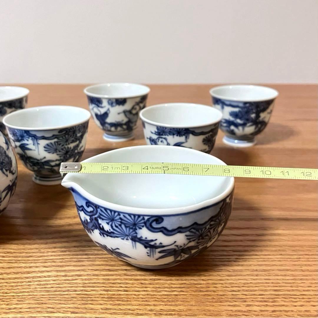 平安京泉 清水焼 染付 煎茶器揃 茶器揃