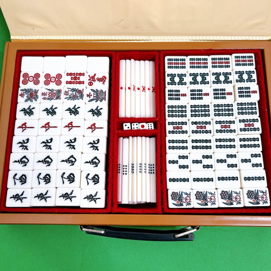 ミズノ　丸一　麻雀牌　背緑