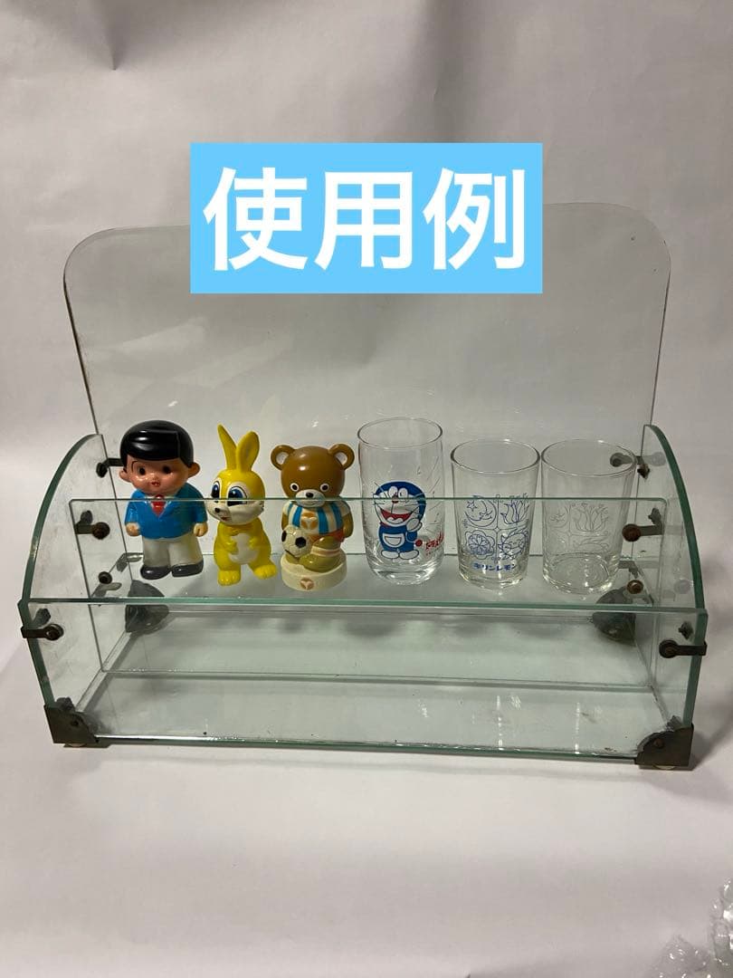 昭和レトロ ガラスの店舗用什器 文房具屋さん 飾り棚 硝子 ディスプレイケース