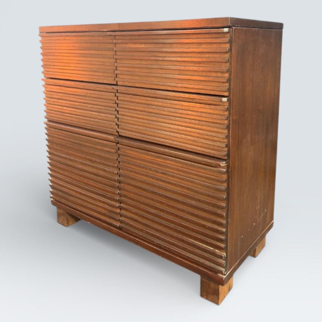 ルーバーキャビネット 幅85cm 木製 リビングボード 隠せる収納