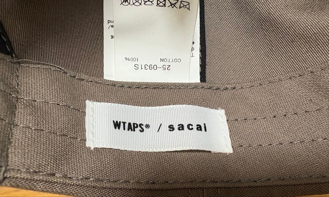 帽子 WTAPS sacai Cotton Back Satin Cap BEIGE