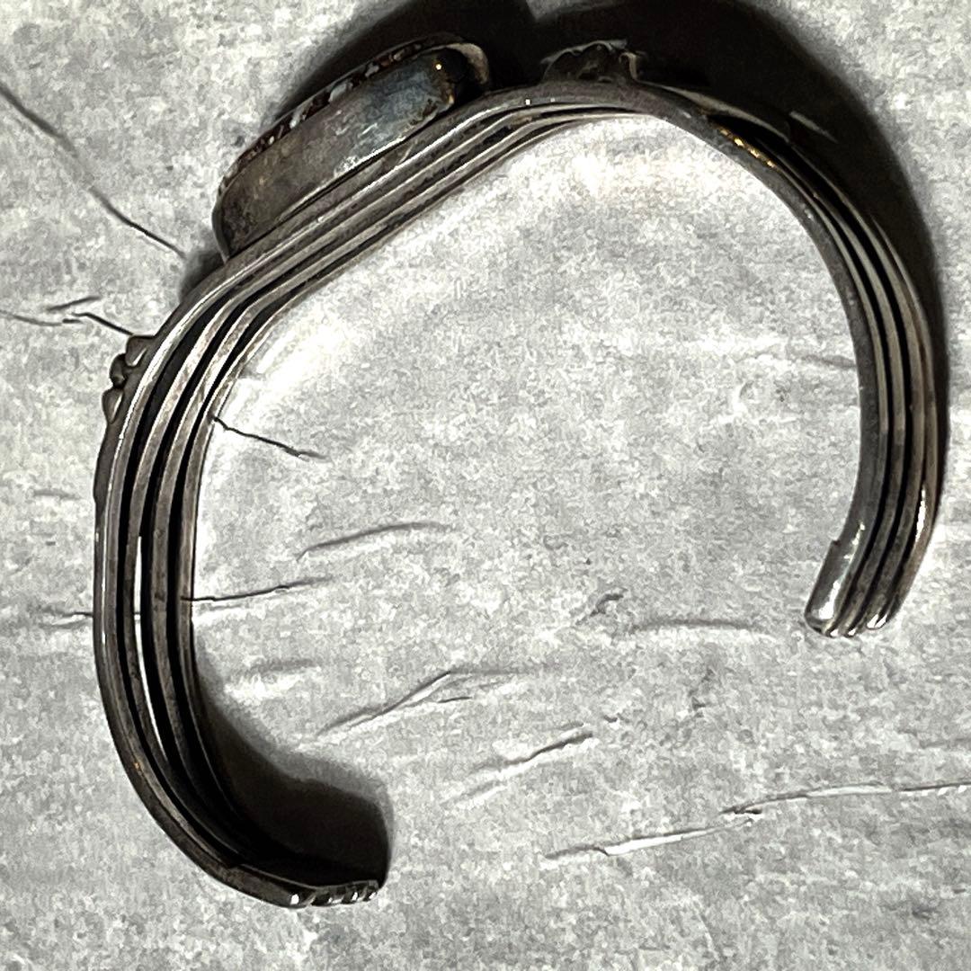 激渋　シルバー 925 ホワイトバッファロー　バングル　インディアン　1点物