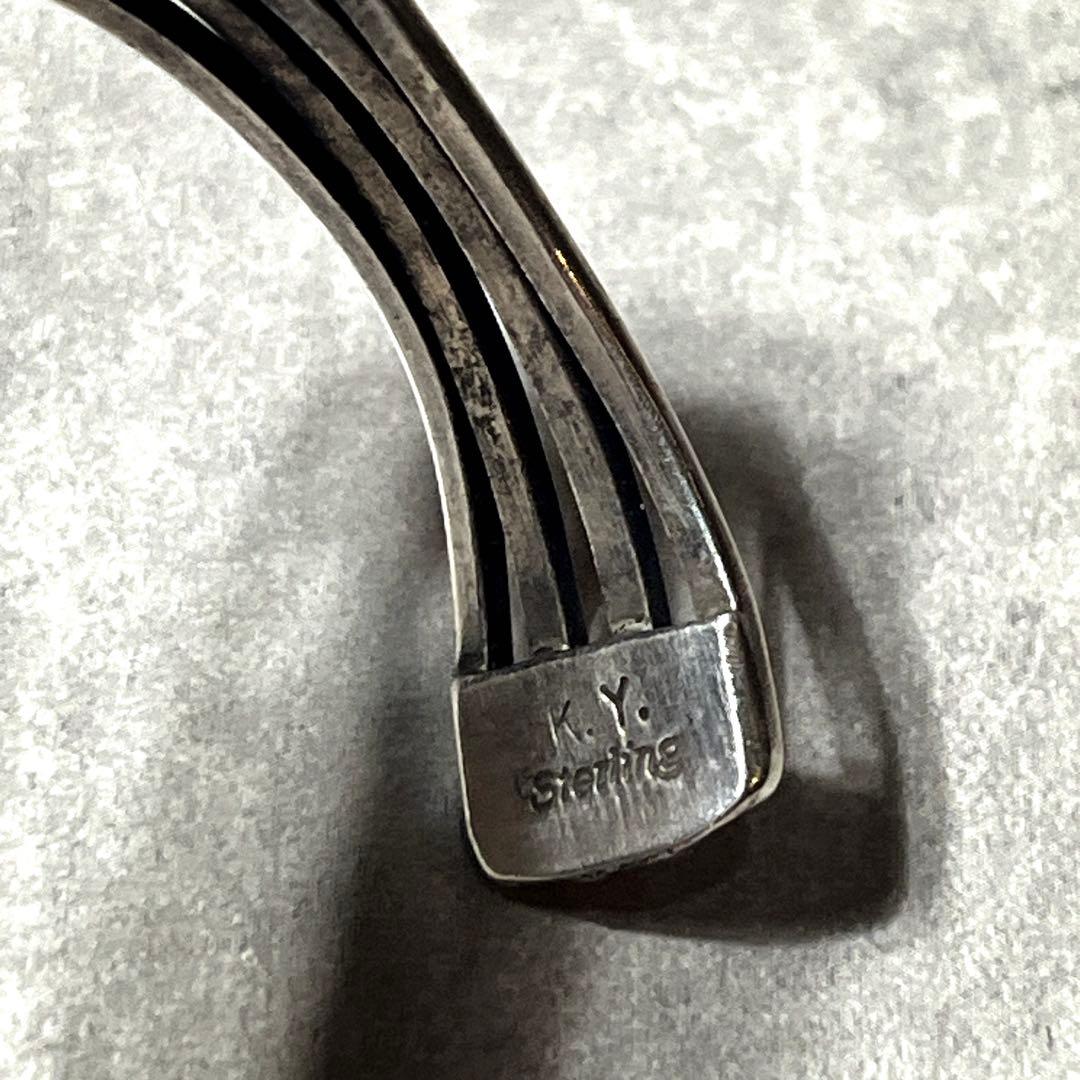 激渋　シルバー 925 ホワイトバッファロー　バングル　インディアン　1点物