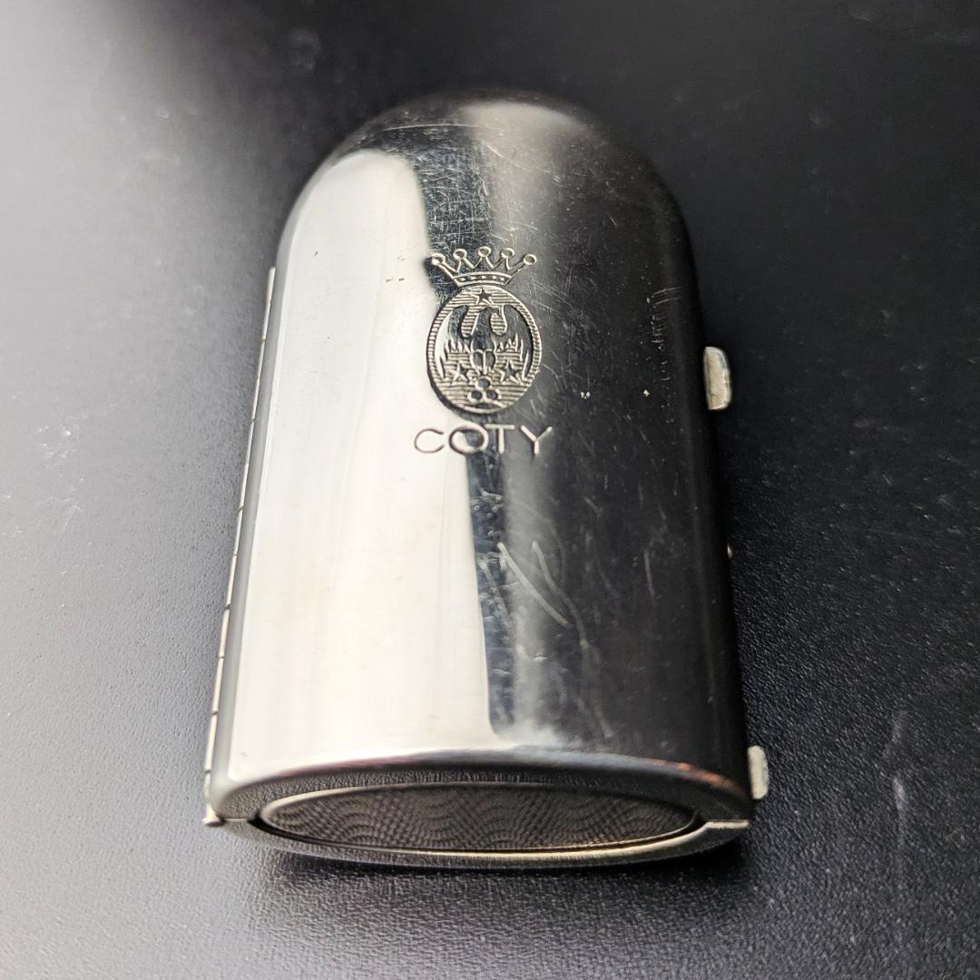 希少★仏COTY アールデコ期 携帯用香水瓶 メタルケース ラリック 1920s