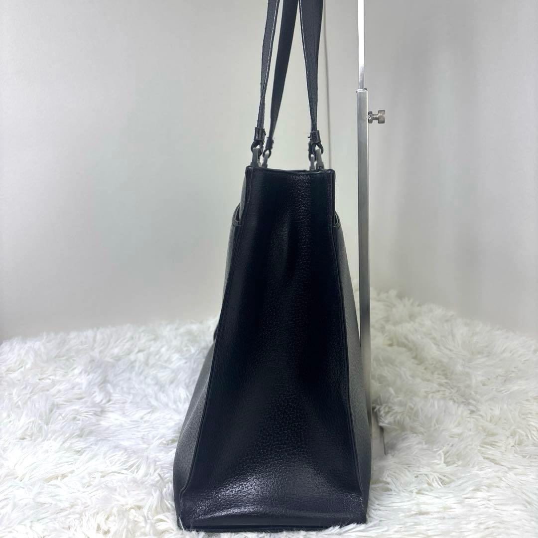 [希少無地.美品] グッチ トートバッグ　ビジネスバッグ　A4 自立　シボ革