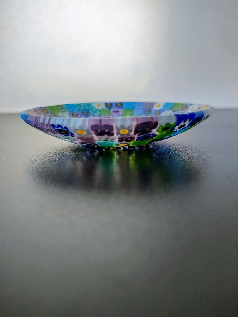 ベネチアングラス　ムラノ島　ミルフィオリ　小皿