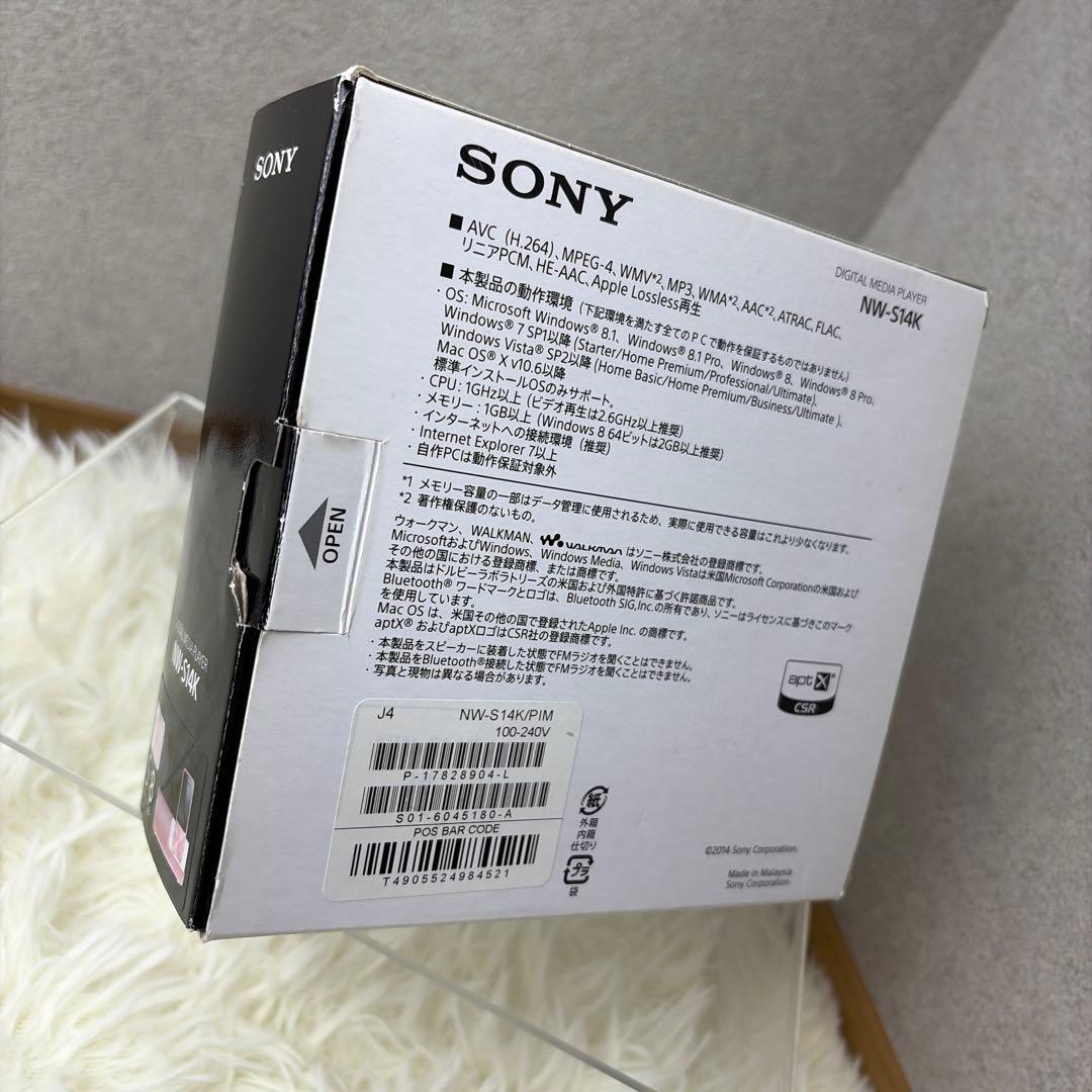 【ほぼ未使用】SONY NW-S14Kデジタルオーディオプレーヤー ライトピンク