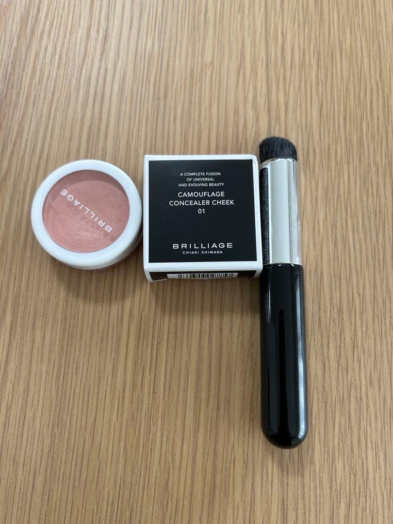 ⭐︎ブリリアージュ⭐︎新品コンシーラーチーク01➕中古コンシーラーチーク01➕ブラシ