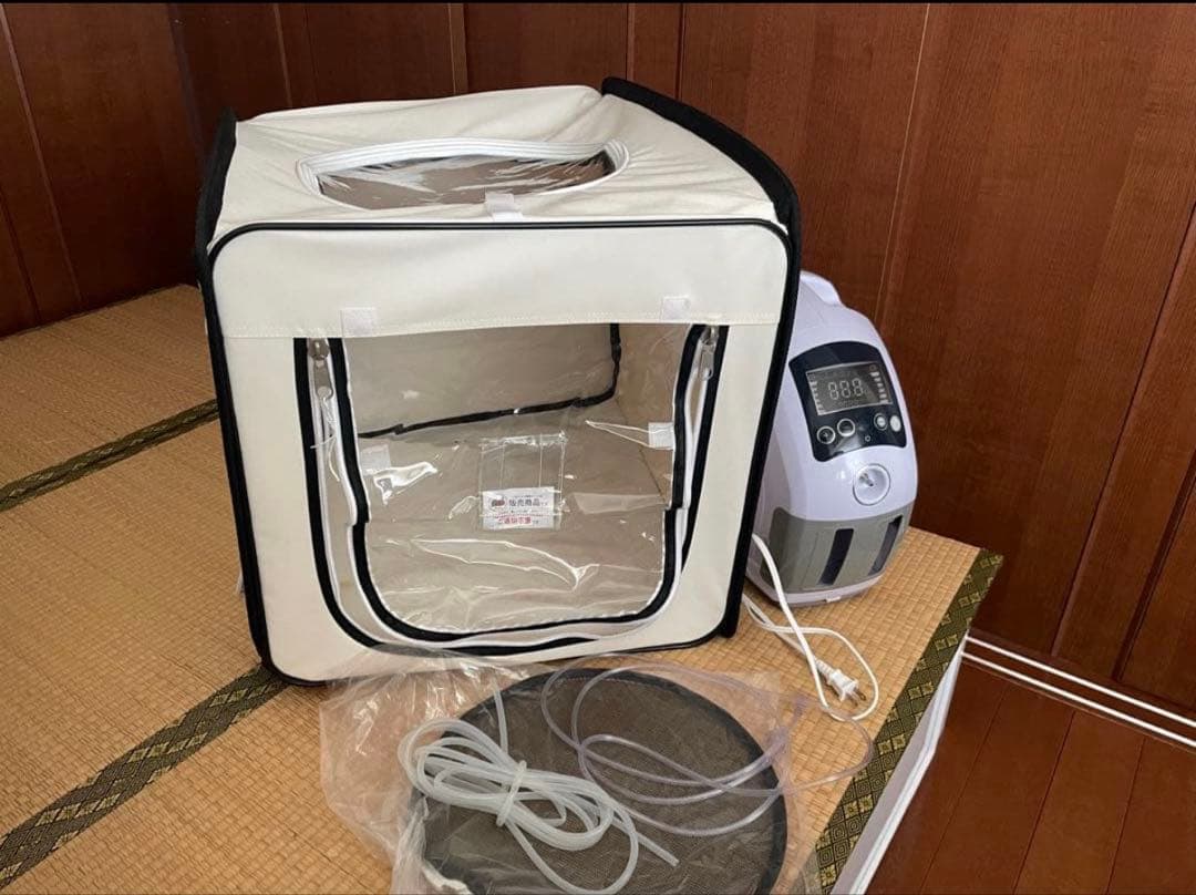 ペット用酸素室、酸素濃縮器のセット
