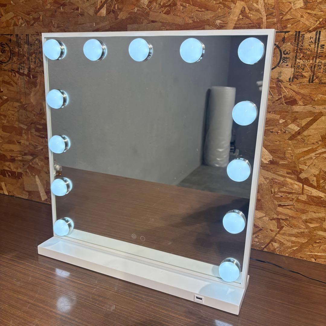 美品 エルドラド　ハリウッドミラー　ホワイト　(締め具あり)