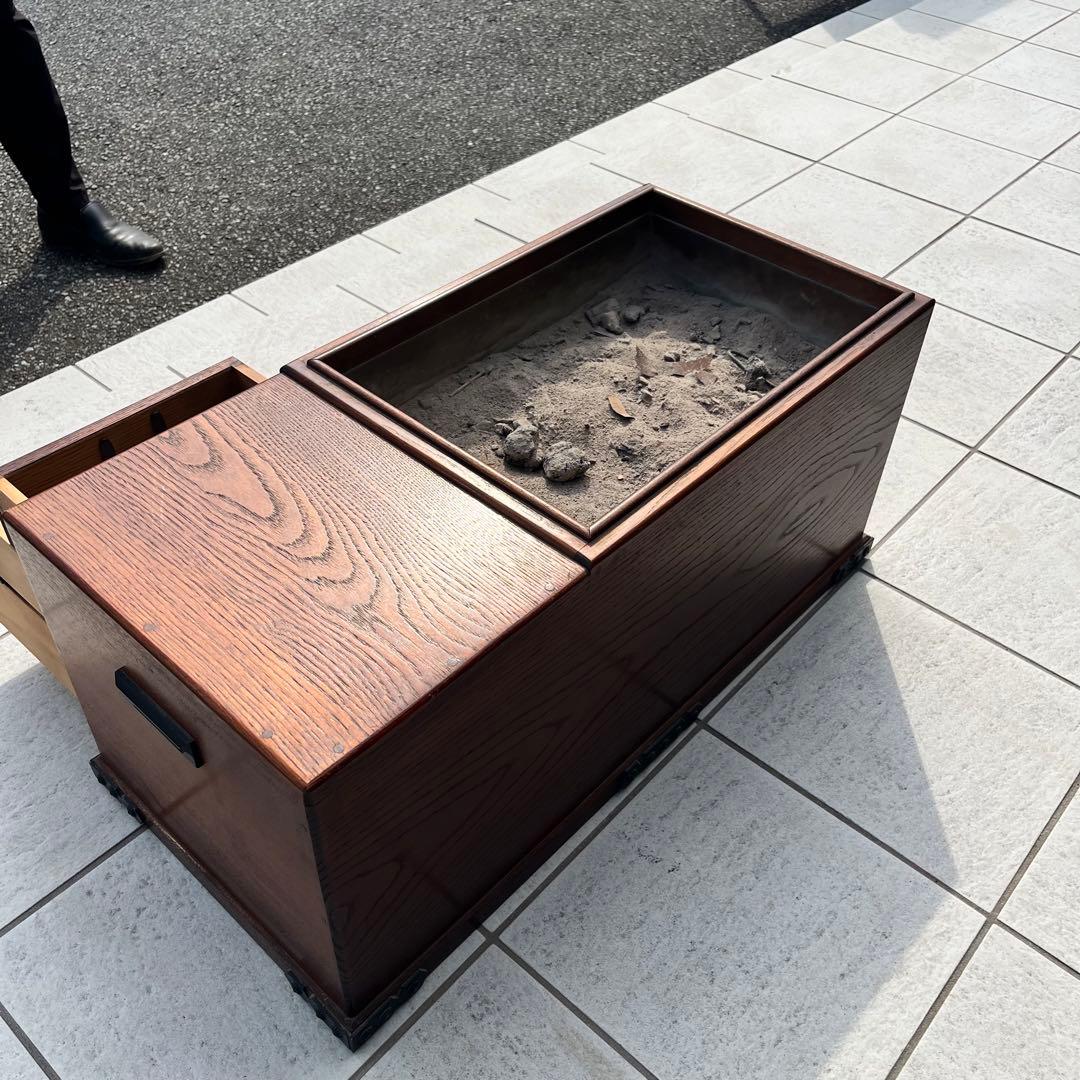 囲炉裏テーブル 座卓 引出し付き 火鉢 ローテーブル 手あぶり 暖炉 和家具