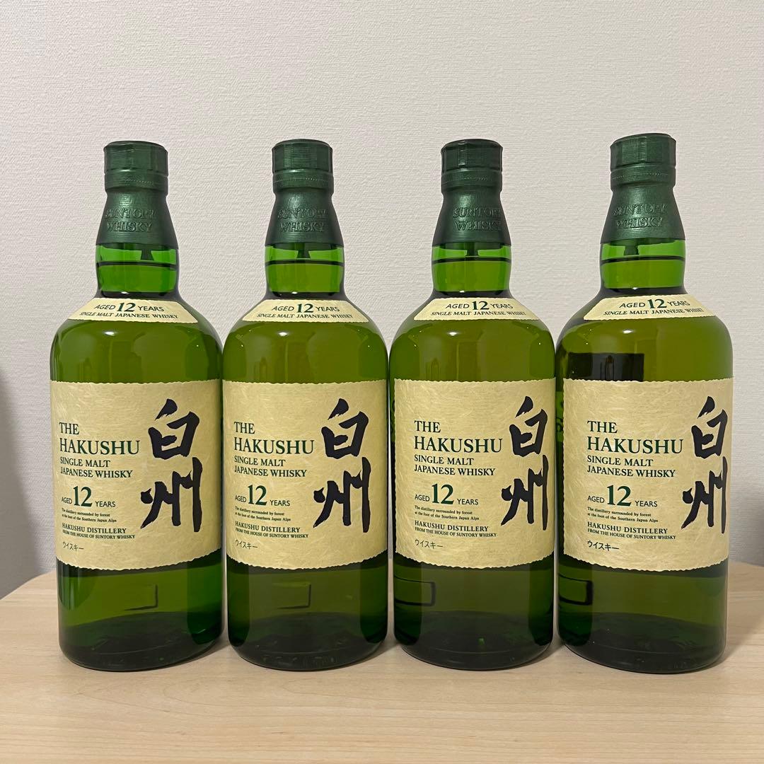 白州 12年 シングルモルトウイスキー　4本セット