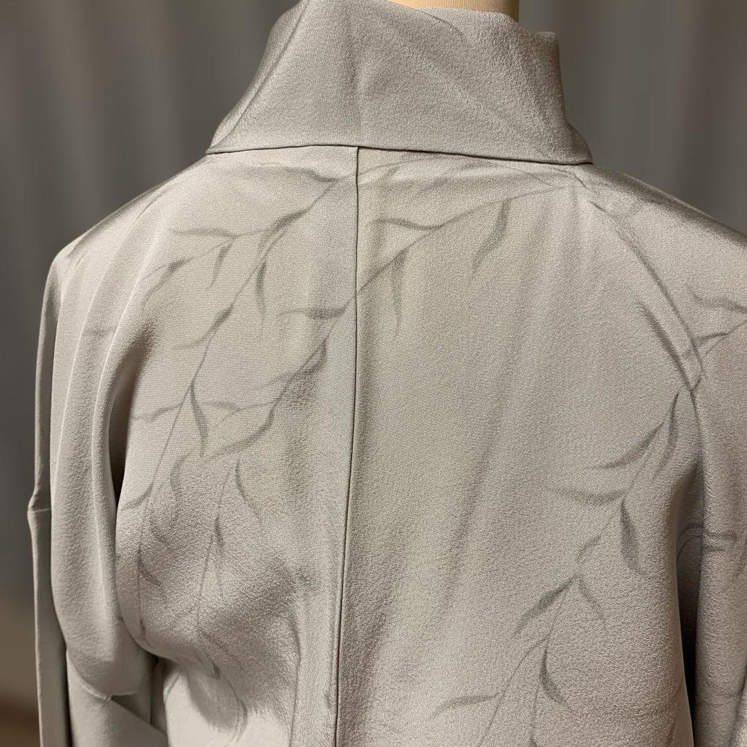 ch様極美品★奄美大島紬★泥染訪問着 ☆鴛鴦グレー入学式セレモニー