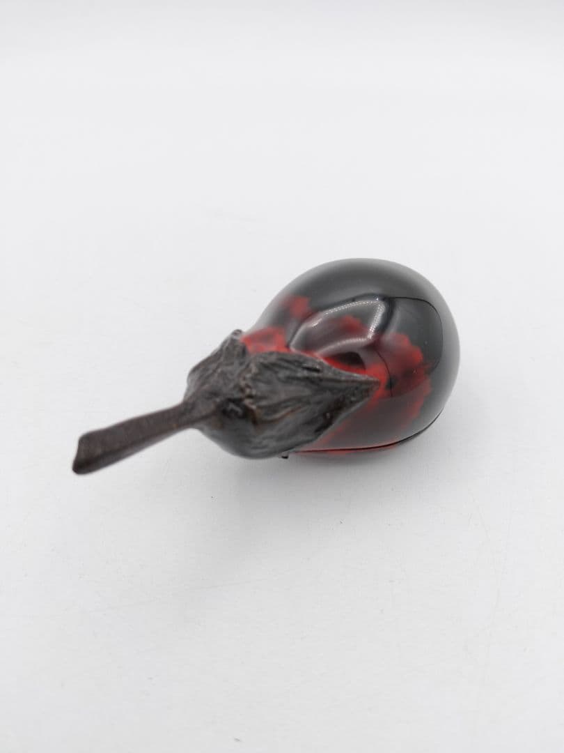 b40 【新品・未使用】香合 総乾漆造 茄子 中津昭史 木箱 茶道具