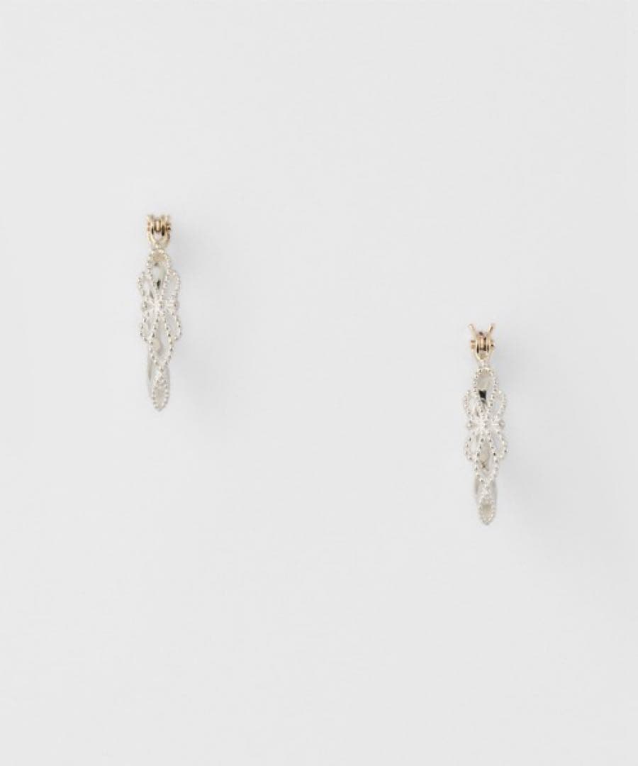 美品 agete シルバーピアス フープ 販売証明書付き