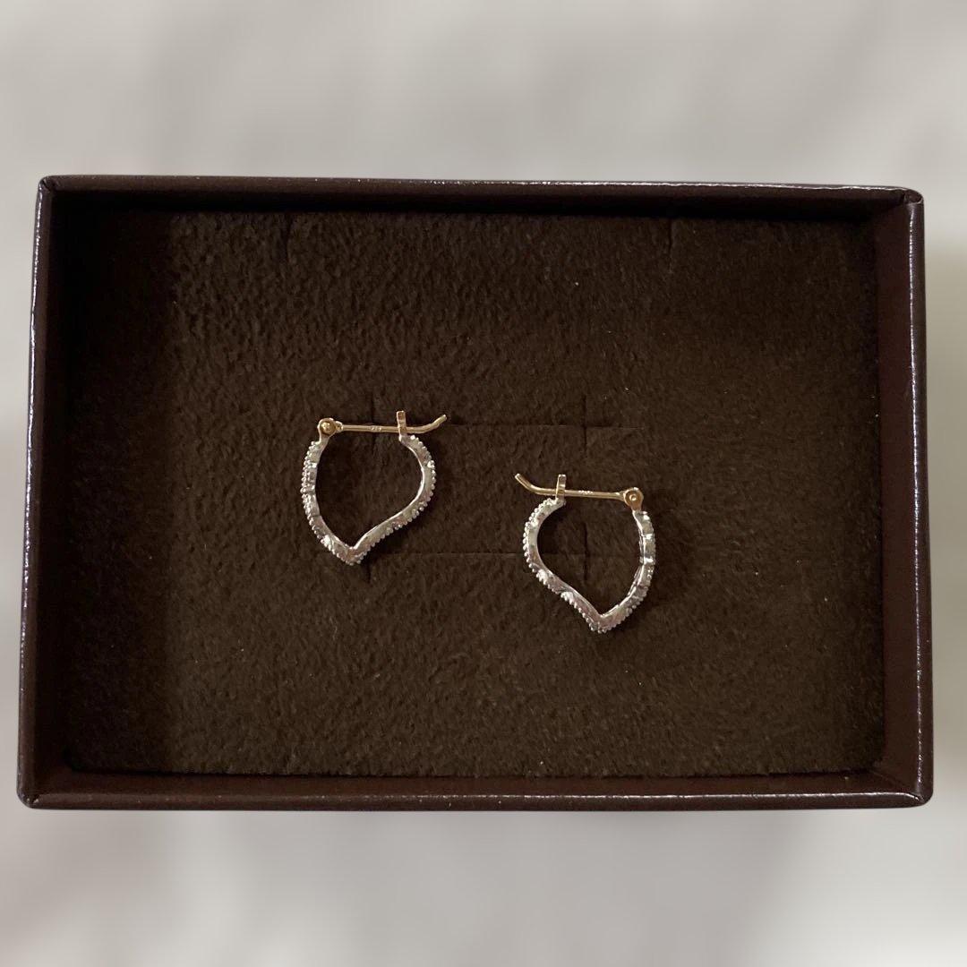 美品 agete シルバーピアス フープ 販売証明書付き