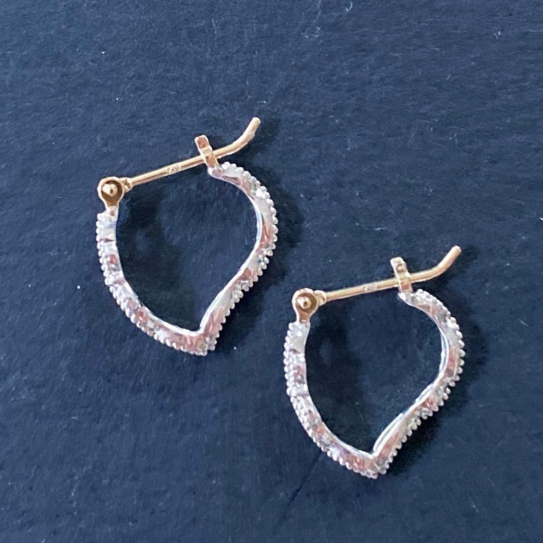 美品 agete シルバーピアス フープ 販売証明書付き