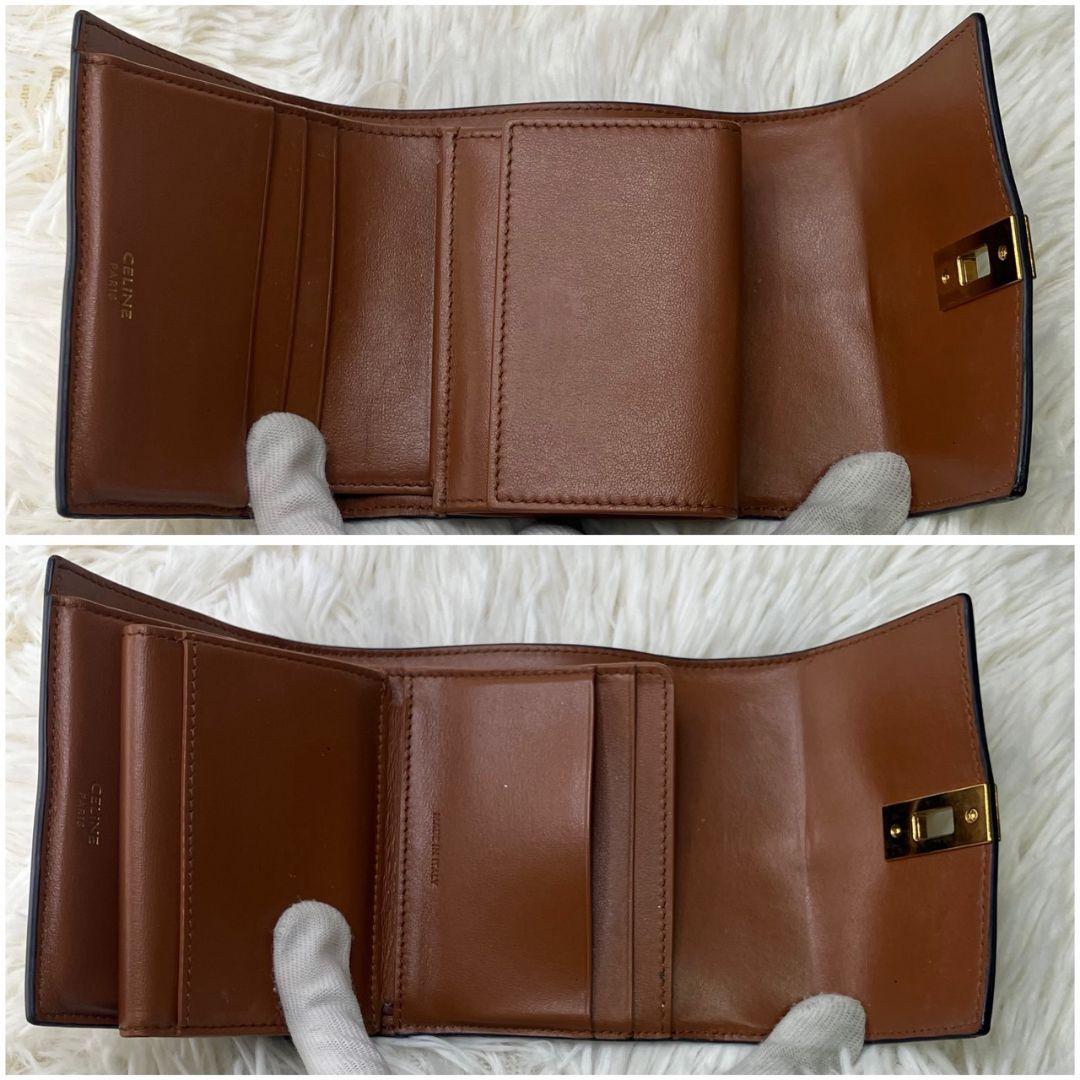 極美品✨CELINE セーズ 16 コンパクトウォレット 三つ折り財布 レザー