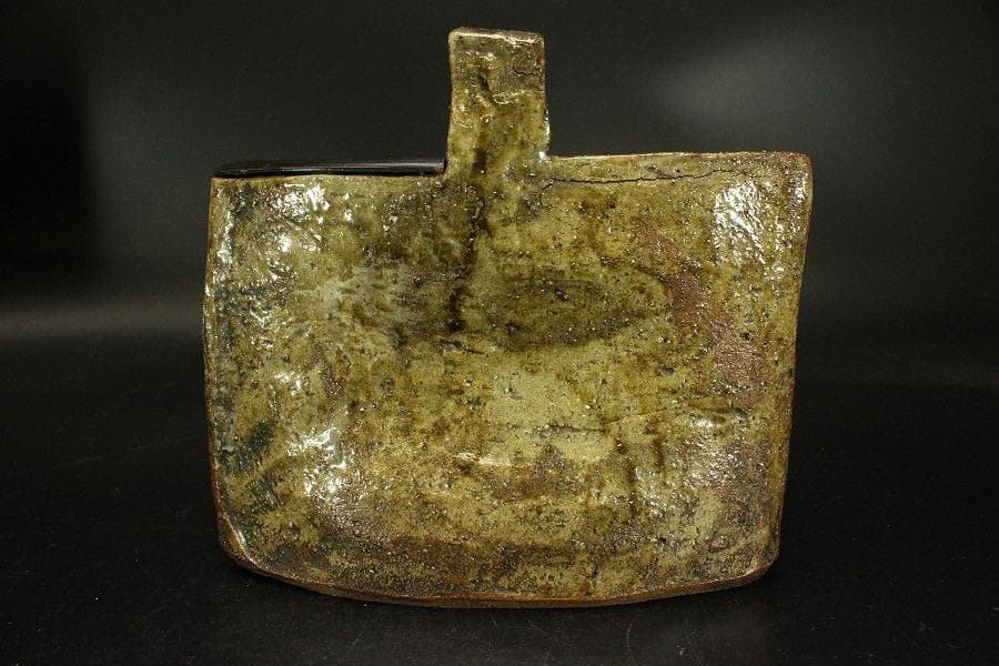 茶道具 古唐津 手付 水指(ZE568)